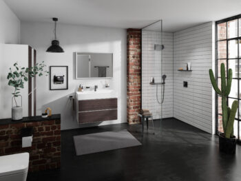 Hansgrohe Rainfinity Showerhead 250 3-Jet with Wall Connector Trim, 1.75 GPM in Matte Black - Image 6