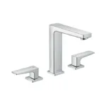 Hansgrohe Metropol Widespread Faucet 160 with Lever Handles and Pop-Up Drain, 1.2 GPM in Chrome