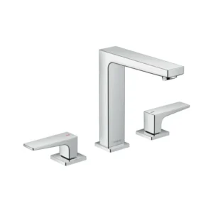 Hansgrohe Metropol Widespread Faucet 160 with Lever Handles and Pop-Up Drain, 1.2 GPM in Chrome