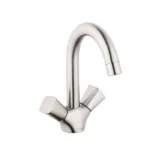 Hansgrohe Logis Single-Hole Faucet 150 with Swivel Spout and Pop-Up Drain, 1.2 GPM in Brushed Nickel