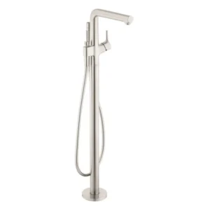 Hansgrohe Talis S Freestanding Tub Filler Trim with 1.75 GPM Handshower in Brushed Nickel