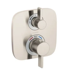 Hansgrohe Ecostat E Thermostatic Trim with Volume Control in Brushed Nickel