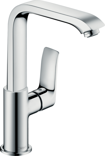Hansgrohe Metris Single-Hole Faucet 230 with Swivel Spout and Pop-Up Drain, 1.2 GPM in Chrome