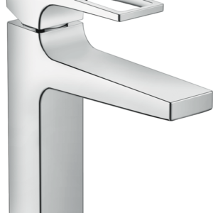 Hansgrohe Metropol Single-Hole Faucet 110 with Loop Handle and Pop-Up Drain, 0.5 GPM in Brushed Nickel