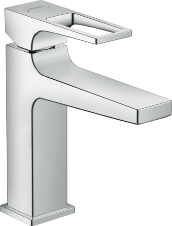 Hansgrohe Metropol Single-Hole Faucet 110 with Loop Handle and Pop-Up Drain, 1.2 GPM in Chrome