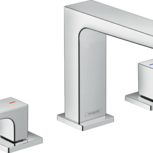 Hansgrohe Metropol Widespread Faucet 110 with Lever Handles and Pop-Up Drain, 1.2 GPM in Matte White