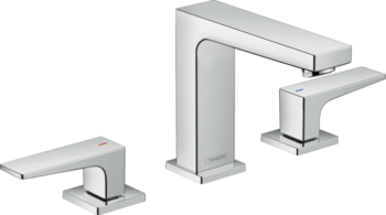 Hansgrohe Metropol Widespread Faucet 110 with Lever Handles and Pop-Up Drain, 1.2 GPM in Matte White