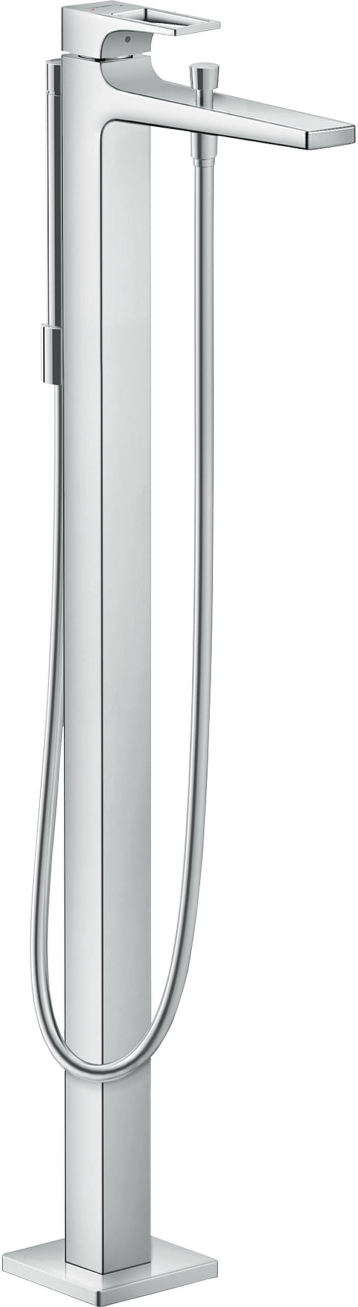 Hansgrohe Metropol Freestanding Tub Filler Trim with Loop Handle and 1.75 GPM Handshower in Chrome