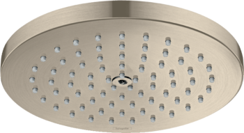 Hansgrohe Raindance S Showerhead 180 1-Jet PowderRain, 2.5 GPM in Brushed Nickel