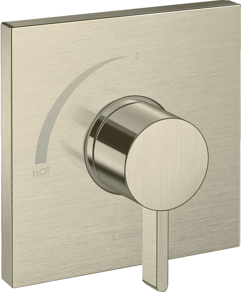 Hansgrohe Ecostat Square Pressure Balance Trim in Brushed Nickel