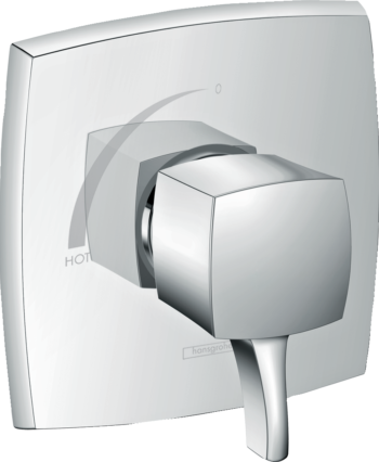 Hansgrohe Ecostat Classic Pressure Balance Trim, Square in Chrome