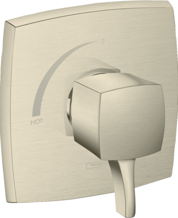 Hansgrohe Ecostat Classic Pressure Balance Trim, Square in Brushed Nickel