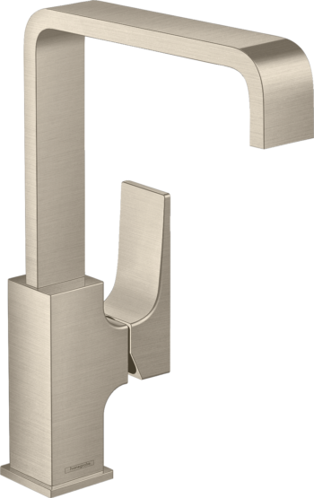 Hansgrohe Metropol Single-Hole Faucet 230 with Lever Handle and Swivel Spout, 1.2 GPM in Brushed Nickel
