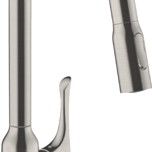 Hansgrohe Allegro N HighArc Kitchen Faucet, 2-Spray Pull-Down, 1.75 GPM in Steel Optic
