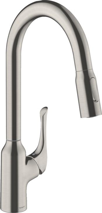 Hansgrohe Allegro N HighArc Kitchen Faucet, 2-Spray Pull-Down, 1.75 GPM in Steel Optic