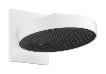 Hansgrohe Rainfinity Showerhead 250 3-Jet with Wall Connector Trim, 1.75 GPM in Matte White