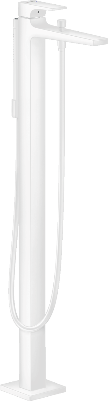 Hansgrohe Metropol Freestanding Tub Filler Trim with Lever Handle and 1.75 GPM Handshower in Matte White