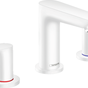 Hansgrohe Talis E Widespread Faucet 150 with Pop-Up Drain, 1.2 GPM in Matte White