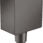 Hansgrohe FixFit Wall Outlet Square with Check Valves in Brushed Black Chrome