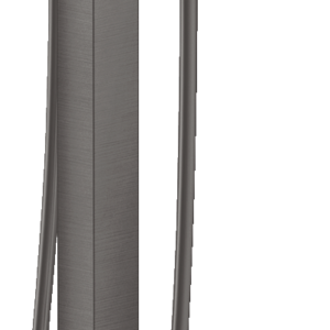 Hansgrohe Metropol Freestanding Tub Filler Trim with Lever Handle and 1.75 GPM Handshower in Brushed Black Chrome