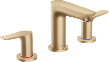 Hansgrohe Talis E Widespread Faucet 150 with Pop-Up Drain, 1.2 GPM in Brushed Bronze