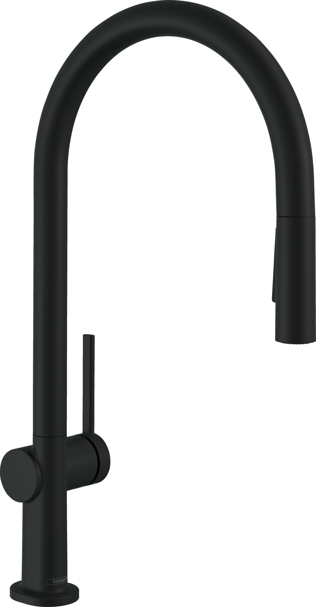 Hansgrohe Talis N HighArc Kitchen Faucet, O-Style 2-Spray Pull-Down, 1.75 GPM in Matte Black