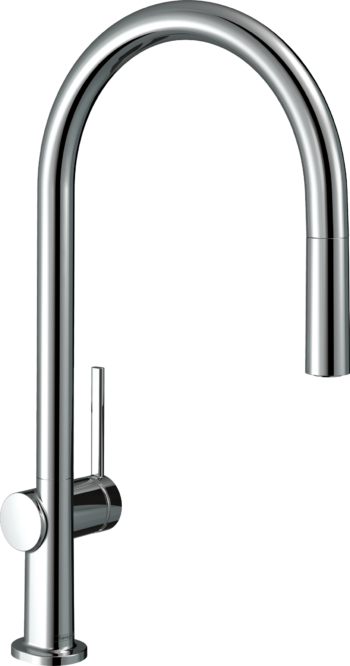 Hansgrohe Talis N HighArc Kitchen Faucet, O-Style 2-Spray Pull-Down, 1.5 GPM in Chrome