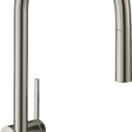 Hansgrohe Talis N HighArc Kitchen Faucet, O-Style 2-Spray Pull-Down, 1.5 GPM in Steel Optic