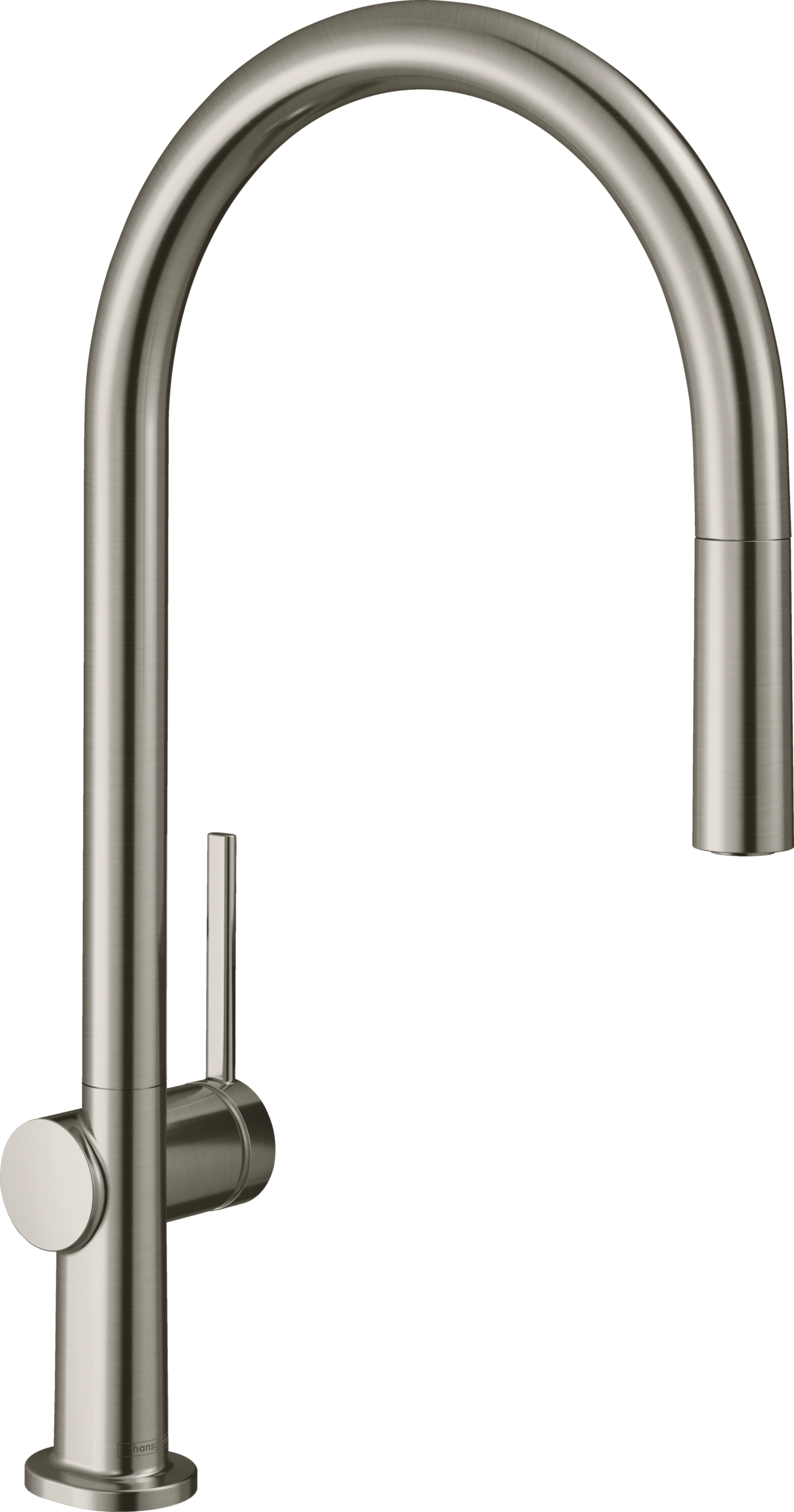 Hansgrohe Talis N HighArc Kitchen Faucet, O-Style 2-Spray Pull-Down, 1.5 GPM in Steel Optic