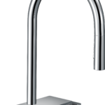 Hansgrohe Aquno Select HighArc Kitchen Faucet, 3-Spray Pull-Down, 1.75 GPM in Chrome