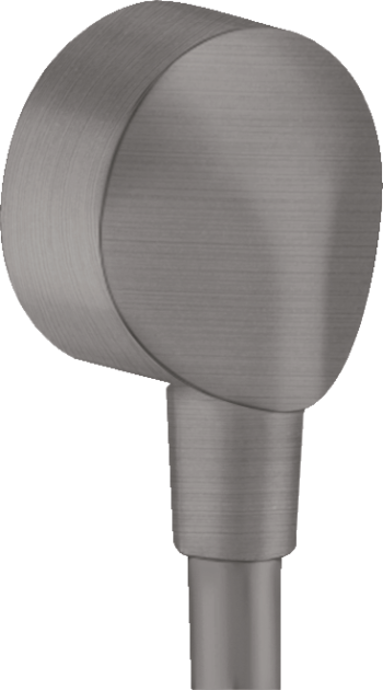 Hansgrohe FixFit Wall Outlet with Check Valves in Brushed Black Chrome