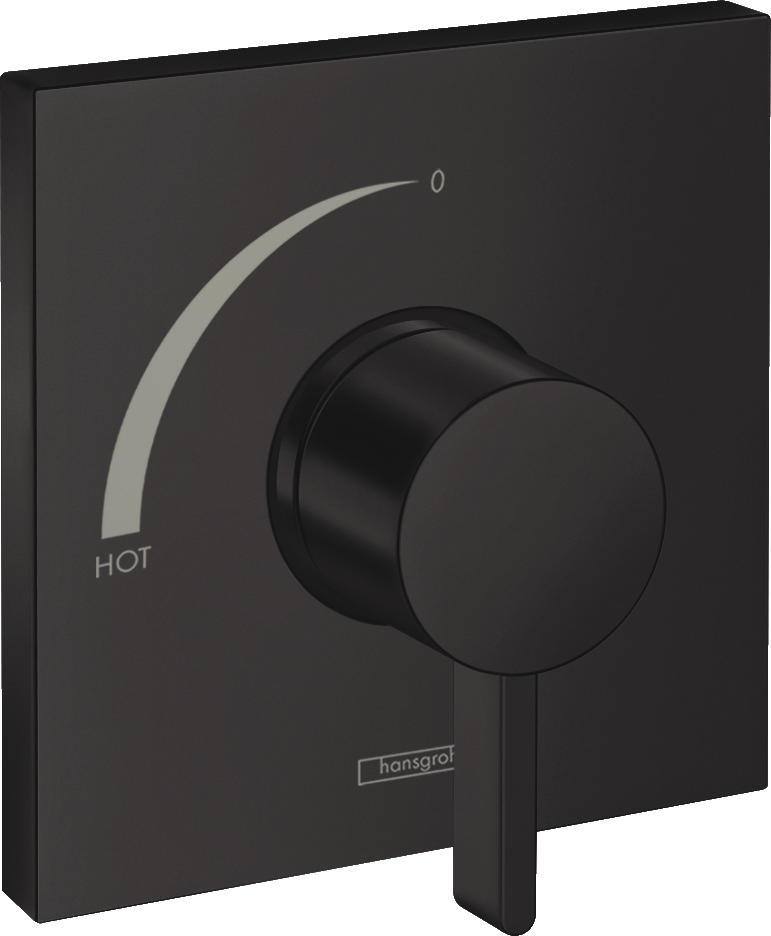 Hansgrohe Ecostat Square Pressure Balance Trim in Matte Black