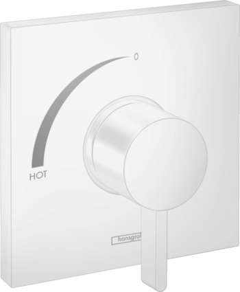 Hansgrohe Ecostat Square Pressure Balance Trim in Matte White