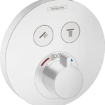 Hansgrohe ShowerSelect S Thermostatic Trim for 2 Functions, Round in Matte White