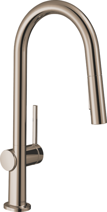 Hansgrohe Talis N HighArc Kitchen Faucet, A-Style 2-Spray Pull-Down, 1.75 GPM in Polished Nickel