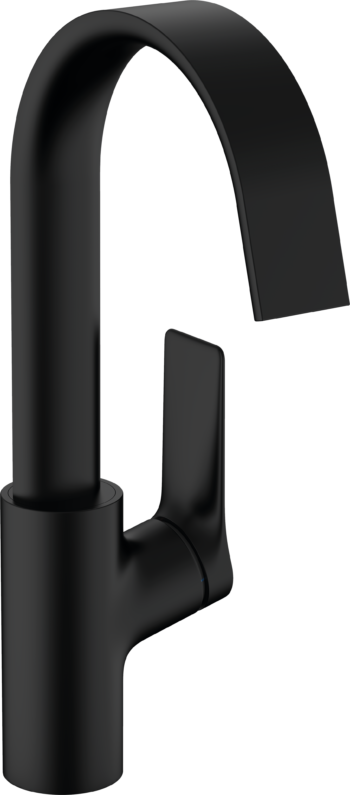 Hansgrohe Vivenis Single-hole Faucet 210 with Swivel Spout and Pop-Up Drain, 1.2 GPM in Matte Black