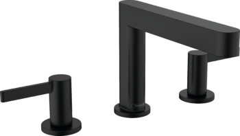 Hansgrohe Finoris Wide-spread Faucet 110 with Pop-up Drain, 1.2 GPM in Matte Black