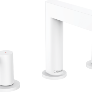 Hansgrohe Finoris Wide-spread Faucet 110 with Pop-up Drain, 1.2 GPM in Matte White