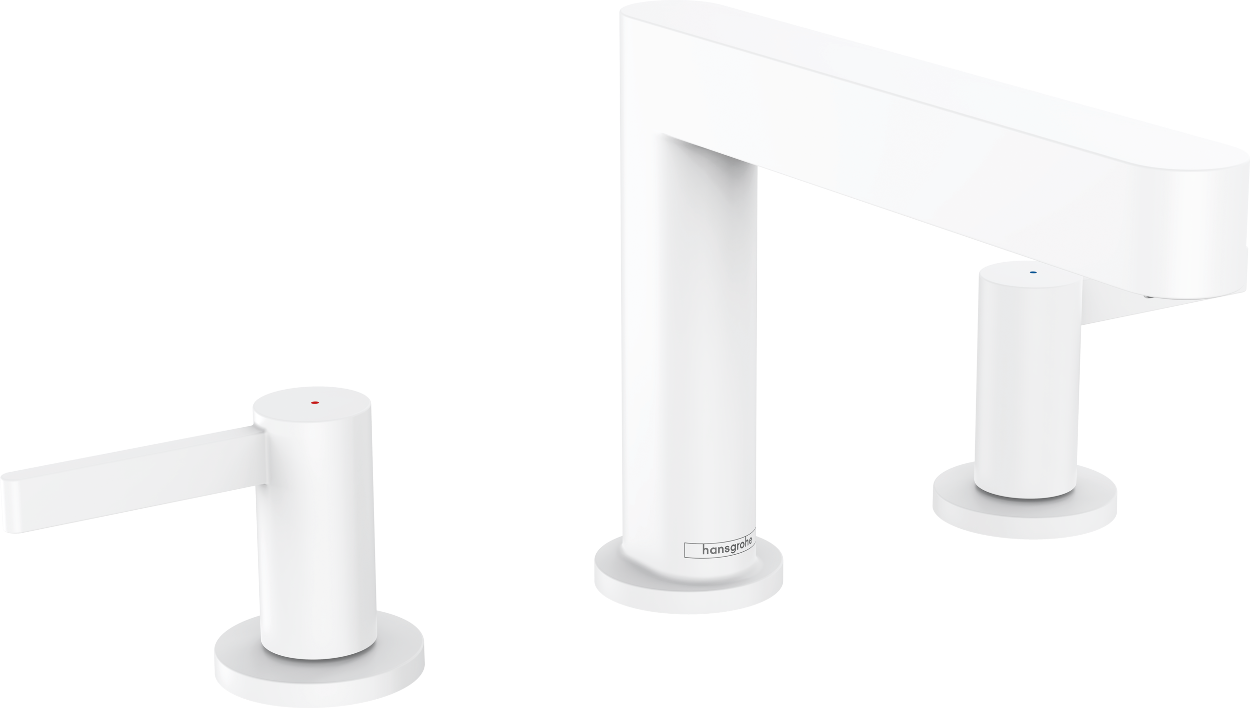 Hansgrohe Finoris Wide-spread Faucet 110 with Pop-up Drain, 1.2 GPM in Matte White