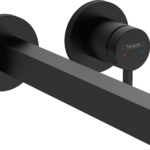 Hansgrohe Finoris Wall-Mounted Single-Handle Faucet Trim, 1.2 GPM in Matte Black