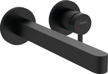 Hansgrohe Finoris Wall-Mounted Single-Handle Faucet Trim, 1.2 GPM in Matte Black