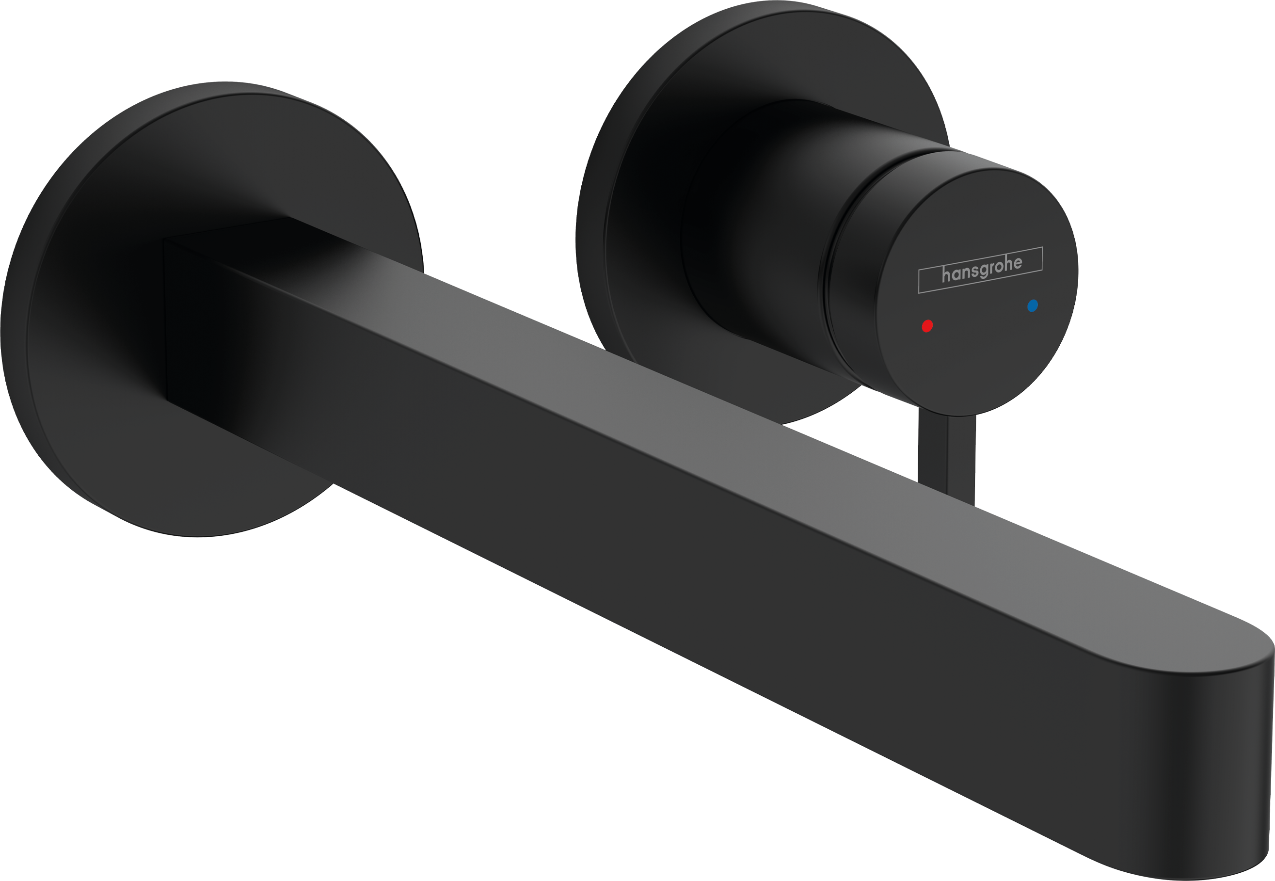 Hansgrohe Finoris Wall-Mounted Single-Handle Faucet Trim, 1.2 GPM in Matte Black