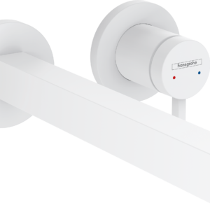 Hansgrohe Finoris Wall-Mounted Single-Handle Faucet Trim, 1.2 GPM in Matte White
