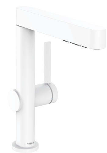Hansgrohe Finoris Single-Hole Faucet 230 with 2-Spray Pull-Out, 1.2 GPM in Matte White