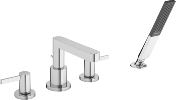Hansgrohe Finoris 4-Hole Roman Tub Set Trim with 1.75 GPM Handshower in Chrome
