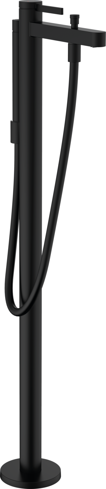 Hansgrohe Finoris Freestanding Tub Filler Trim with 1.75 GPM Handshower in Matte Black