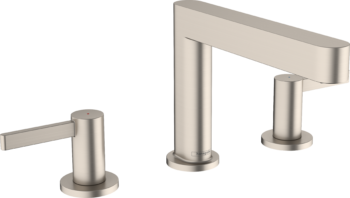 Hansgrohe Finoris Wide-spread Faucet 110 with Pop-up Drain, 1.2 GPM in Brushed Nickel