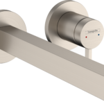 Hansgrohe Finoris Wall-Mounted Single-Handle Faucet Trim, 1.2 GPM in Brushed Nickel