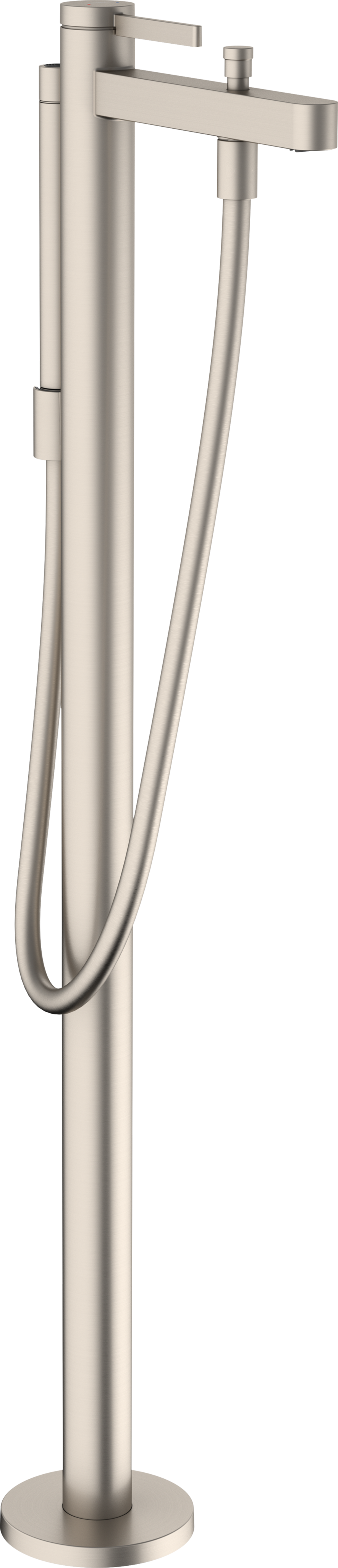 Hansgrohe Finoris Freestanding Tub Filler Trim with 1.75 GPM Handshower in Brushed Nickel