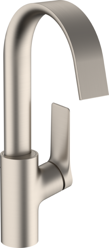Hansgrohe Vivenis Single-hole Faucet 210 with Swivel Spout and Pop-Up Drain, 1.2 GPM in Brushed Nickel